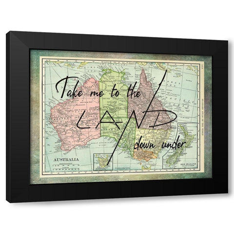 Australia Travels Black Modern Wood Framed Art Print by Phillip, Jamie