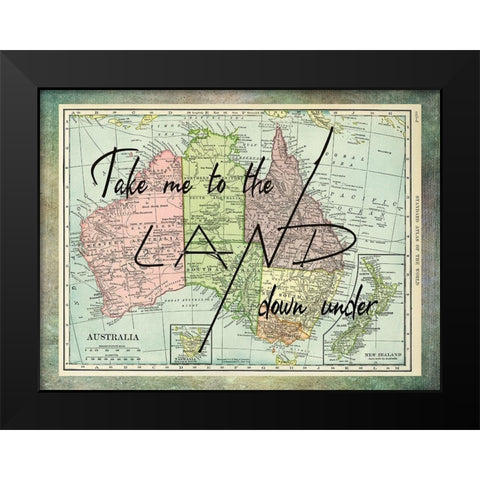 Australia Travels Black Modern Wood Framed Art Print by Phillip, Jamie