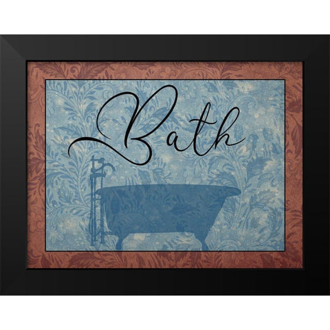 Bath Black Modern Wood Framed Art Print by Phillip, Jamie