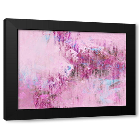 Plinko Pink Black Modern Wood Framed Art Print with Double Matting by Phillip, Jamie