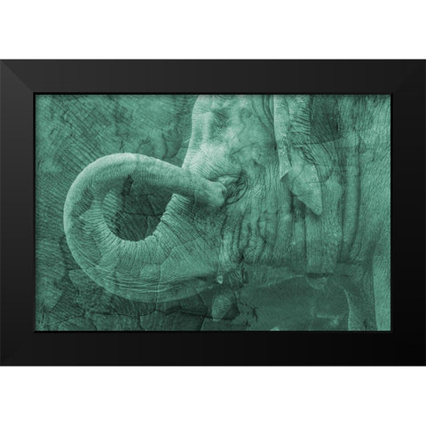 Jungle Abstract 1 Black Modern Wood Framed Art Print by Phillip, Jamie