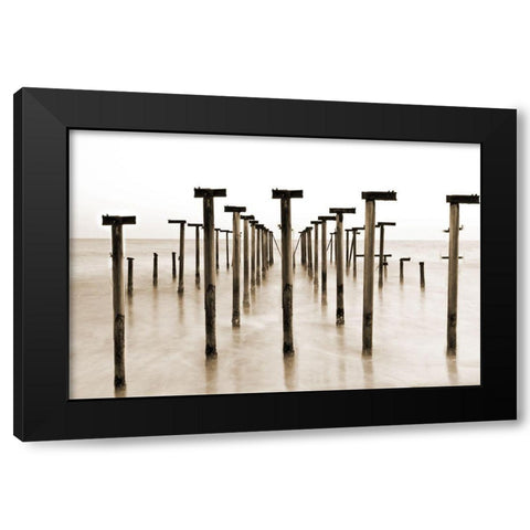 Bay Wood Black Modern Wood Framed Art Print by Phillip, Jamie