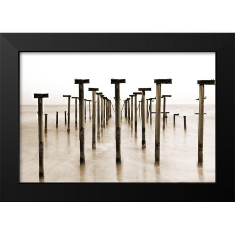 Bay Wood Black Modern Wood Framed Art Print by Phillip, Jamie