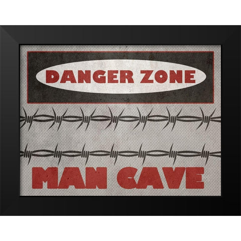 Danger Zone Black Modern Wood Framed Art Print by Phillip, Jamie
