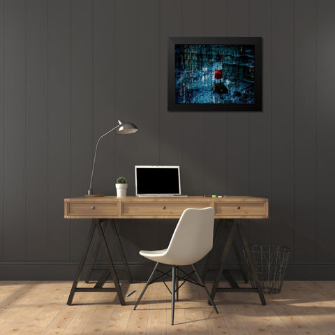 Lighthouse Black Modern Wood Framed Art Print by Phillip, Jamie