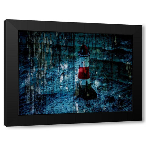 Lighthouse Black Modern Wood Framed Art Print with Double Matting by Phillip, Jamie