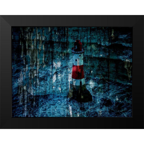 Lighthouse Black Modern Wood Framed Art Print by Phillip, Jamie