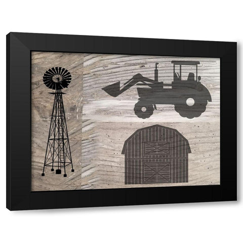 Farm Life 2 Black Modern Wood Framed Art Print by Phillip, Jamie