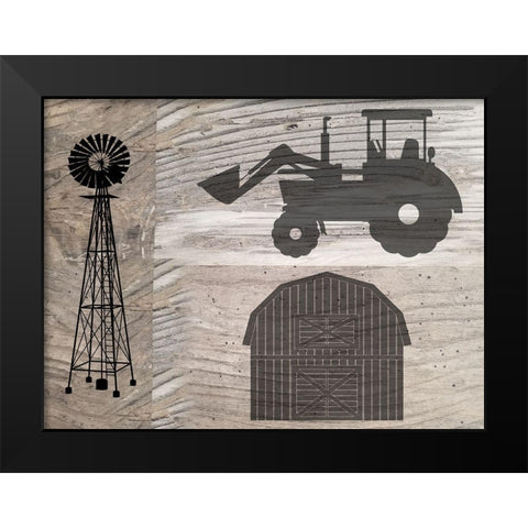 Farm Life 2 Black Modern Wood Framed Art Print by Phillip, Jamie