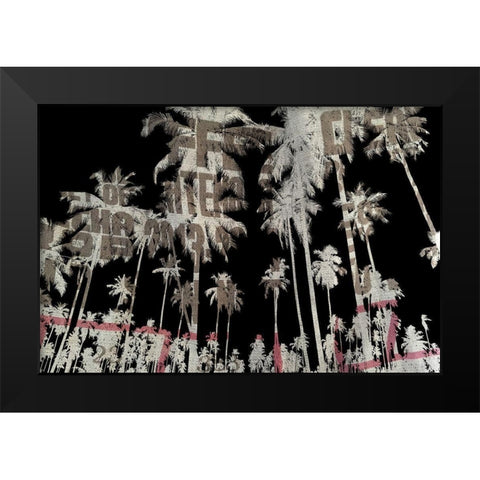 Miami Beach Black Modern Wood Framed Art Print by Phillip, Jamie