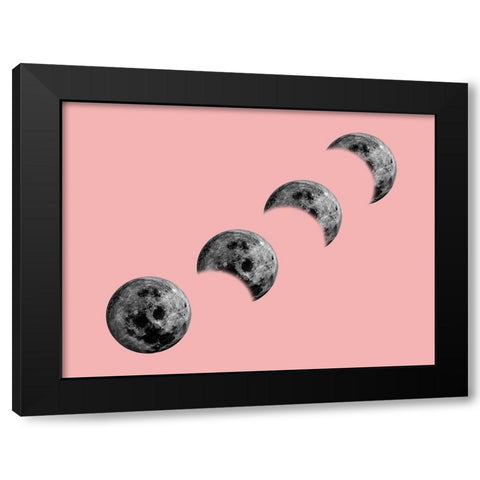 Pink Moon Black Modern Wood Framed Art Print by Phillip, Jamie