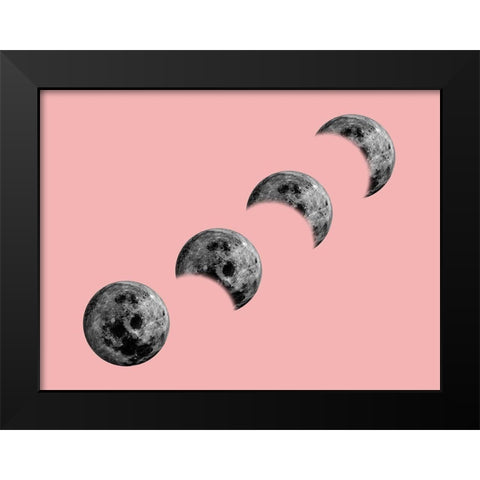 Pink Moon Black Modern Wood Framed Art Print by Phillip, Jamie