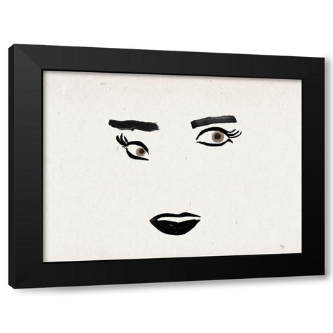 Beautiful Girl Black Modern Wood Framed Art Print with Double Matting by Phillip, Jamie