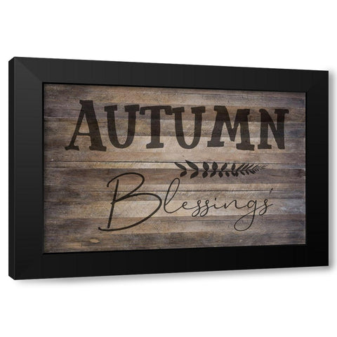 Autumn Blessings Black Modern Wood Framed Art Print with Double Matting by Phillip, Jamie