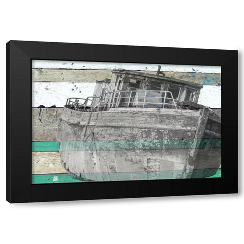 Ship Wreck 2 Black Modern Wood Framed Art Print by Phillip, Jamie