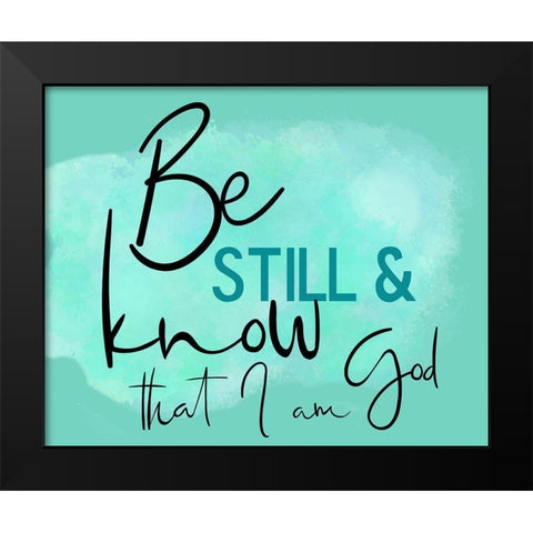 Be Still Black Modern Wood Framed Art Print by Phillip, Jamie