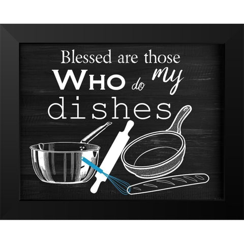 Dishes Black Modern Wood Framed Art Print by Phillip, Jamie
