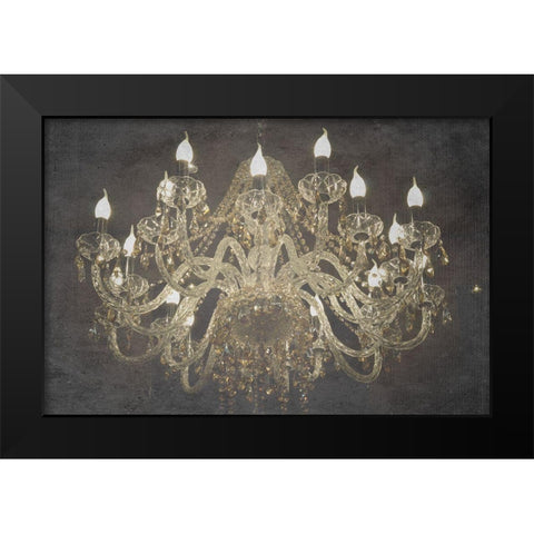 Elegant Bright Black Modern Wood Framed Art Print by Phillip, Jamie