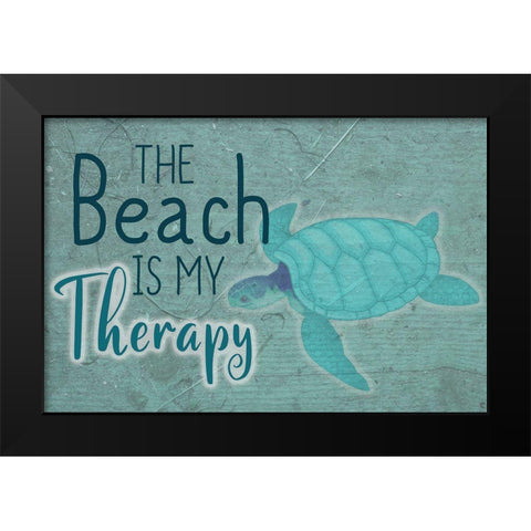 Sea Turtle Black Modern Wood Framed Art Print by Phillip, Jamie
