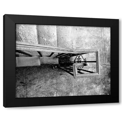 Railing Steps Black Modern Wood Framed Art Print with Double Matting by Phillip, Jamie