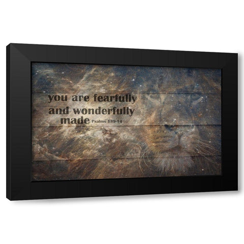 Psalms Black Modern Wood Framed Art Print with Double Matting by Phillip, Jamie
