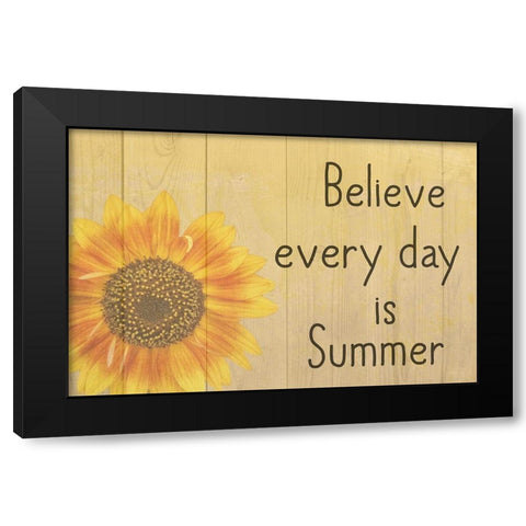 Sunflower Black Modern Wood Framed Art Print by Phillip, Jamie