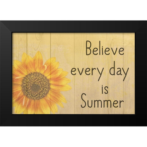 Sunflower Black Modern Wood Framed Art Print by Phillip, Jamie