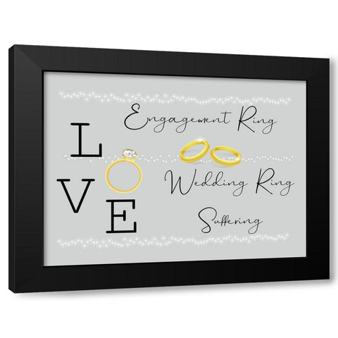 Crazy Love Black Modern Wood Framed Art Print by Phillip, Jamie