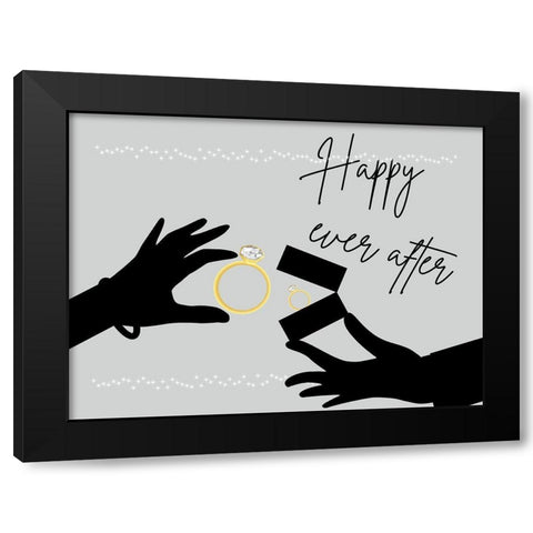 Crazy Love 2 Black Modern Wood Framed Art Print by Phillip, Jamie