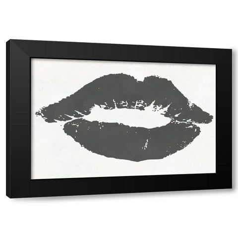 Cotton Candy Lips 3 Black Modern Wood Framed Art Print with Double Matting by Phillip, Jamie