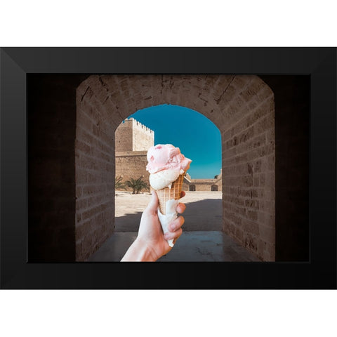 Ice Cream Door 2 Black Modern Wood Framed Art Print by Phillip, Jamie