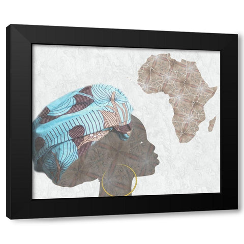 Mama Africa Black Modern Wood Framed Art Print with Double Matting by Phillip, Jamie