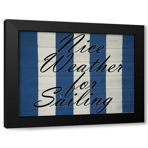 Sailing Black Modern Wood Framed Art Print with Double Matting by Phillip, Jamie