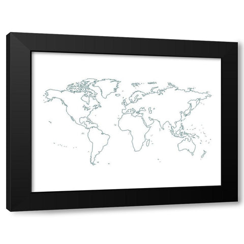 Map 1 Black Modern Wood Framed Art Print with Double Matting by Phillip, Jamie