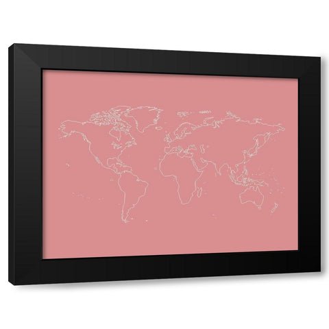 Map 2 Black Modern Wood Framed Art Print with Double Matting by Phillip, Jamie