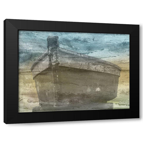 Painted Beach Black Modern Wood Framed Art Print with Double Matting by Phillip, Jamie