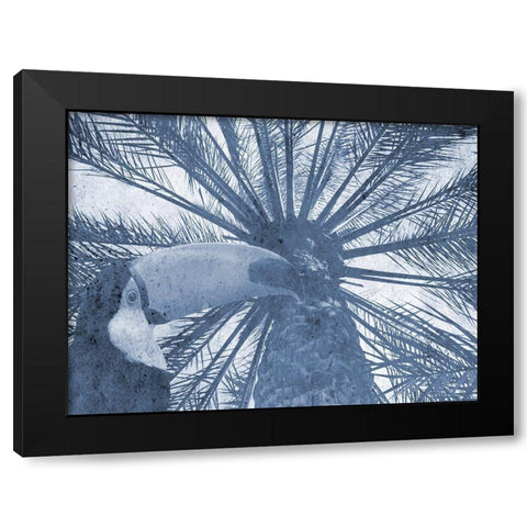 Blue Tropics Black Modern Wood Framed Art Print with Double Matting by Phillip, Jamie