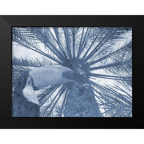Blue Tropics Black Modern Wood Framed Art Print by Phillip, Jamie