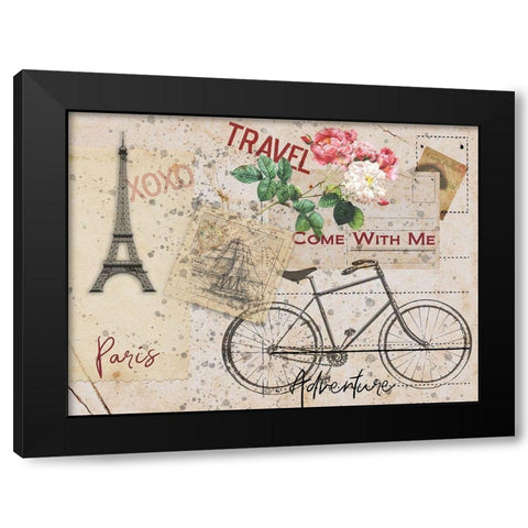 It Was In Paris Black Modern Wood Framed Art Print with Double Matting by Phillip, Jamie
