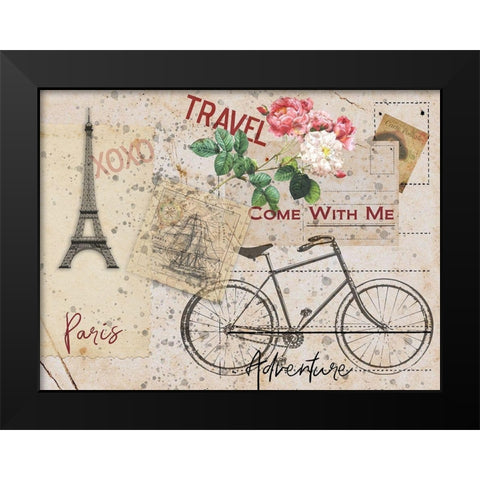 It Was In Paris Black Modern Wood Framed Art Print by Phillip, Jamie