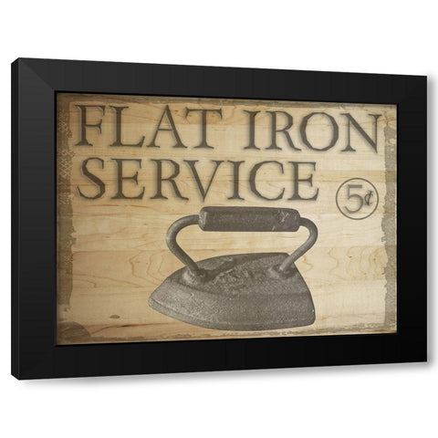 Falt Iron Black Modern Wood Framed Art Print by Phillip, Jamie