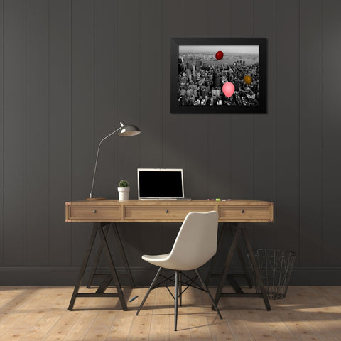 A Day In New York Black Modern Wood Framed Art Print by Phillip, Jamie