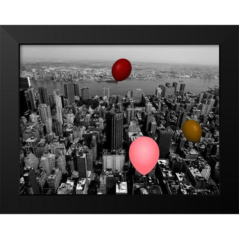 A Day In New York Black Modern Wood Framed Art Print by Phillip, Jamie