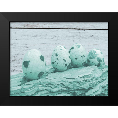 Hatched Of Blues Black Modern Wood Framed Art Print by Phillip, Jamie