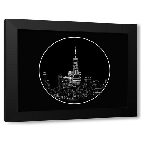 Dark New York Black Modern Wood Framed Art Print by Phillip, Jamie