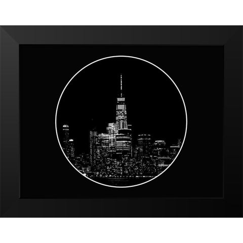 Dark New York Black Modern Wood Framed Art Print by Phillip, Jamie