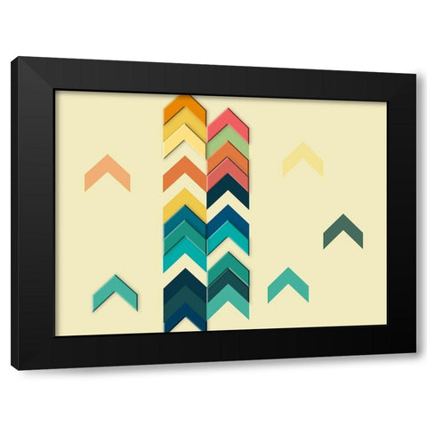 Upward Movement Black Modern Wood Framed Art Print by Phillip, Jamie