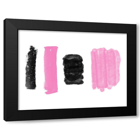 Spoken Brushes Black Modern Wood Framed Art Print with Double Matting by Phillip, Jamie