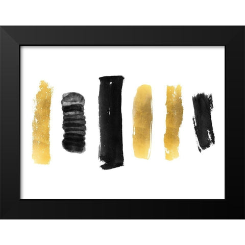 Spoken Brushes 2 Black Modern Wood Framed Art Print by Phillip, Jamie