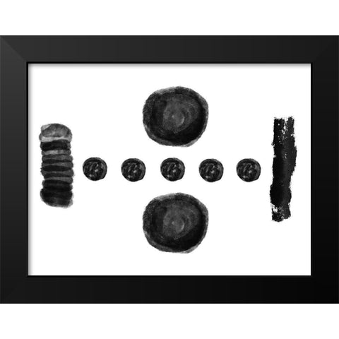 Spoken Brushes 3 Black Modern Wood Framed Art Print by Phillip, Jamie